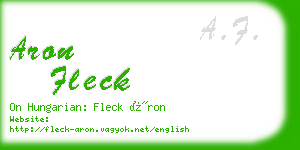 aron fleck business card